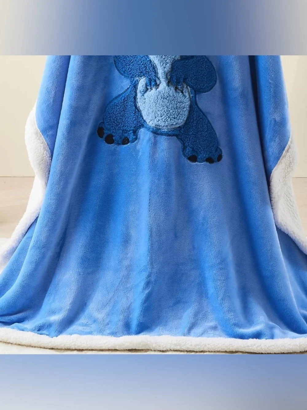 Sherpa Fleece 3D Stitch Embroidered Blanket 50x60